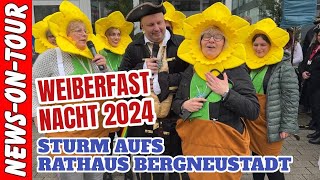 Karneval Oberberg 2024 (Bergneustadt) Weiberfastnacht Sturm aufs Rathaus 08.02.2024