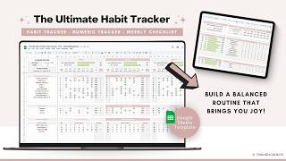 The Ultimate Habit Tracker Spreadsheet - Google Sheets Template - 12 Week Habit Tracker