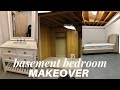 DIY BASEMENT BEDROOM REMODEL ON A BUDGET