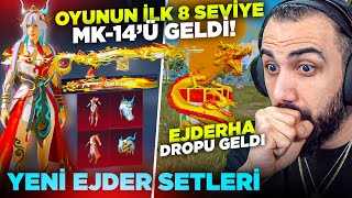 YENİ 8 SEVİYE MK14 VE ALEVLİ EJDER SETLERİ GELDİ!!  YENİ EJDERHA DROPU AŞIRI İYİ!! | PUBG MOBILE