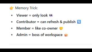 Viewer, Contributor, Member, Admin | Definition Trick | Power BI
