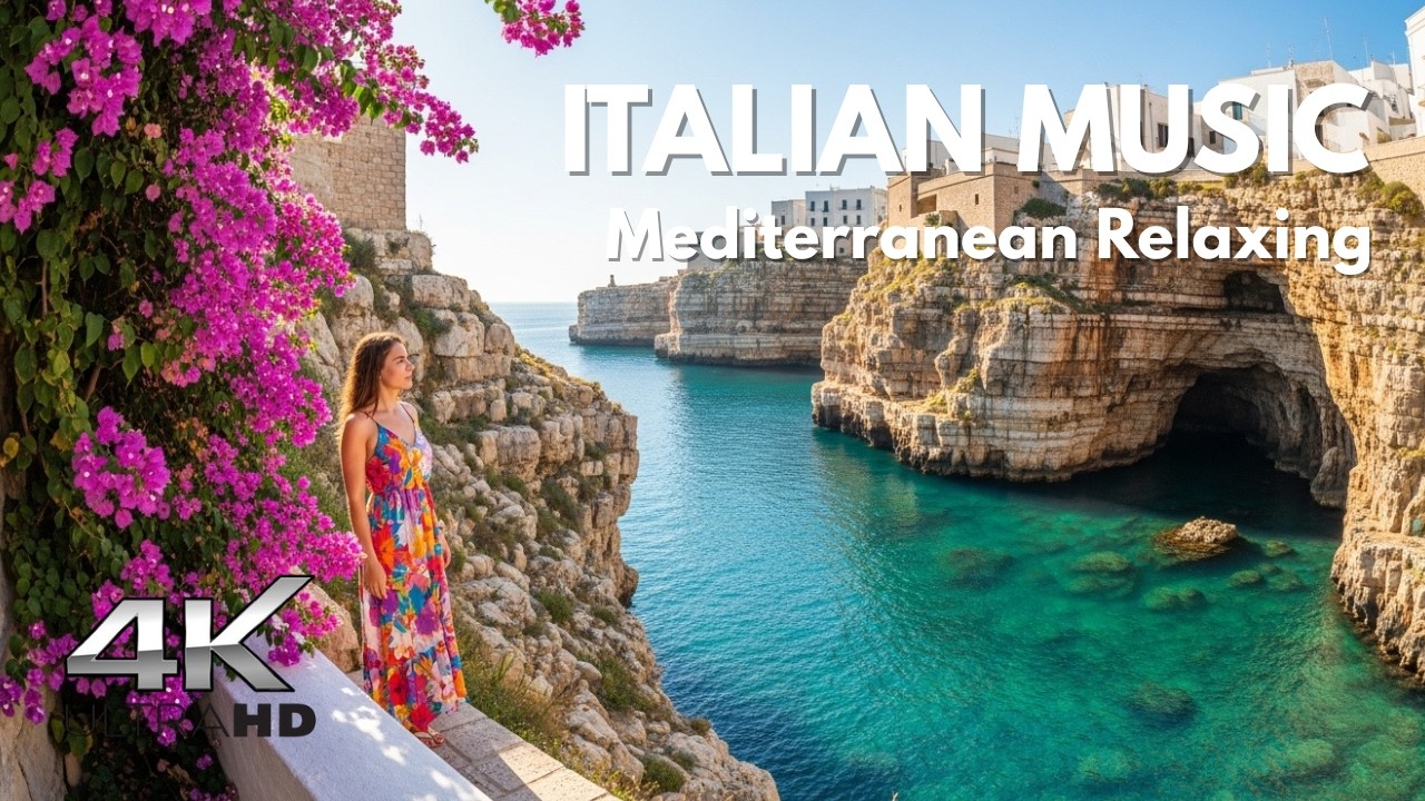 🌊 Italian Coastal Serenity 🇮🇹 Relaxing Amalfi Coast & Lake Como Ambience in 4K🎶 Mediterranean Music🎶