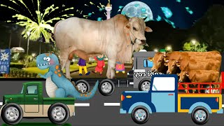 Megah..!! Animasi Takbiran Mobil Truk Angkut Sapi Jumbo Depan monas | story wa