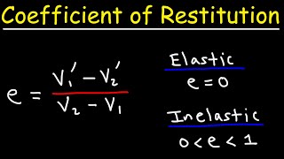 Coefficient of Restitution - Inelastic Collisions and Elastic Collisions - Physics