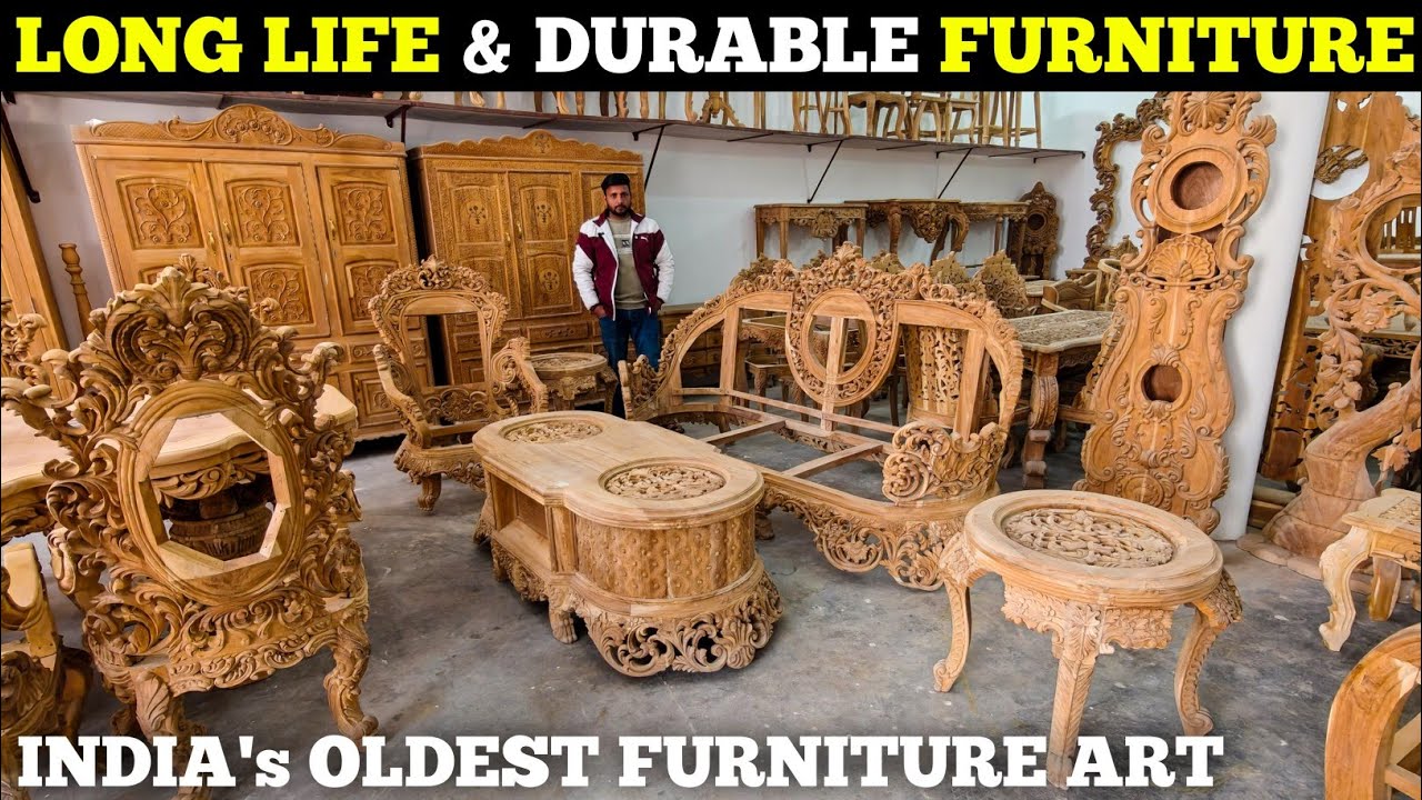 Long Life and Handcrafted Carving Beds Sofa Dinning Table Consoles Dressing Table on Special Sale