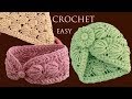 Como tejer a Crochet Paso a paso Punto Conchas de Abanico 3D para Gorros Diademas con ganchillo