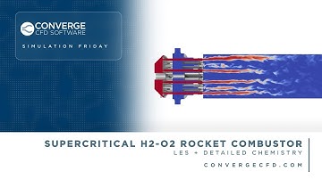Simulating a Supercritical Hydrogen-Oxygen Rocket Combustor With CONVERGE