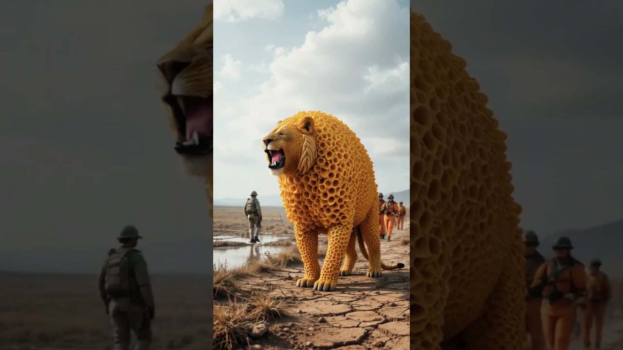 Helpless Lion Trapped In A Living Beehive Daring Rescue Team Fights To Save It Animals