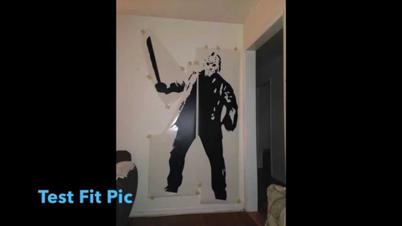 Life Size Jason Voorhees Wall Decal Install You Life Size Jason Voorhees Wall Decal Install