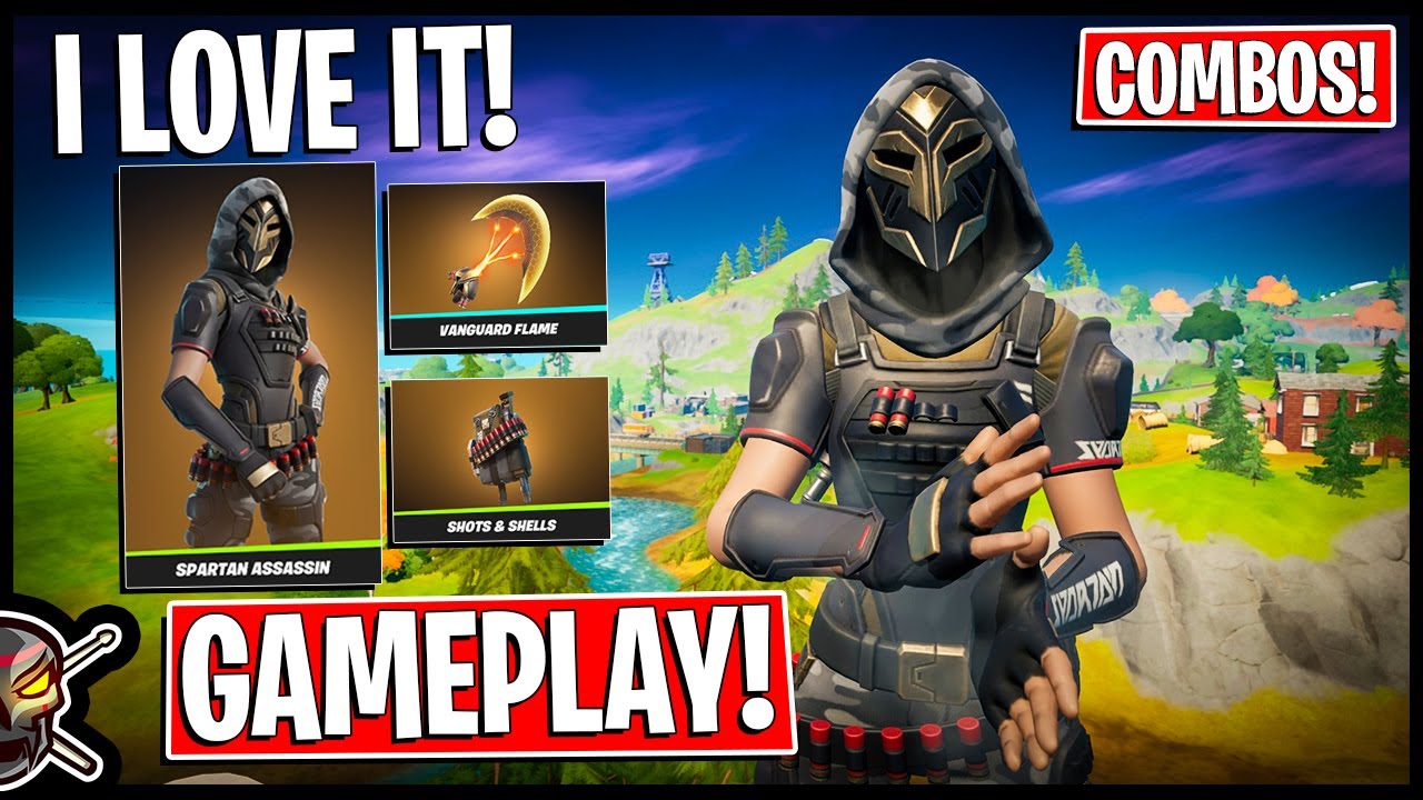 *NEW* SPARTAN ASSASSIN Gameplay + Combos! Before You Buy (Fortnite