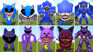 EVOLUTION OF SPRUNKI SONIC EXE TAPES VS NEW SMILING CATNAP POPPY PLAYTIME CHAPTER 4 In Garry