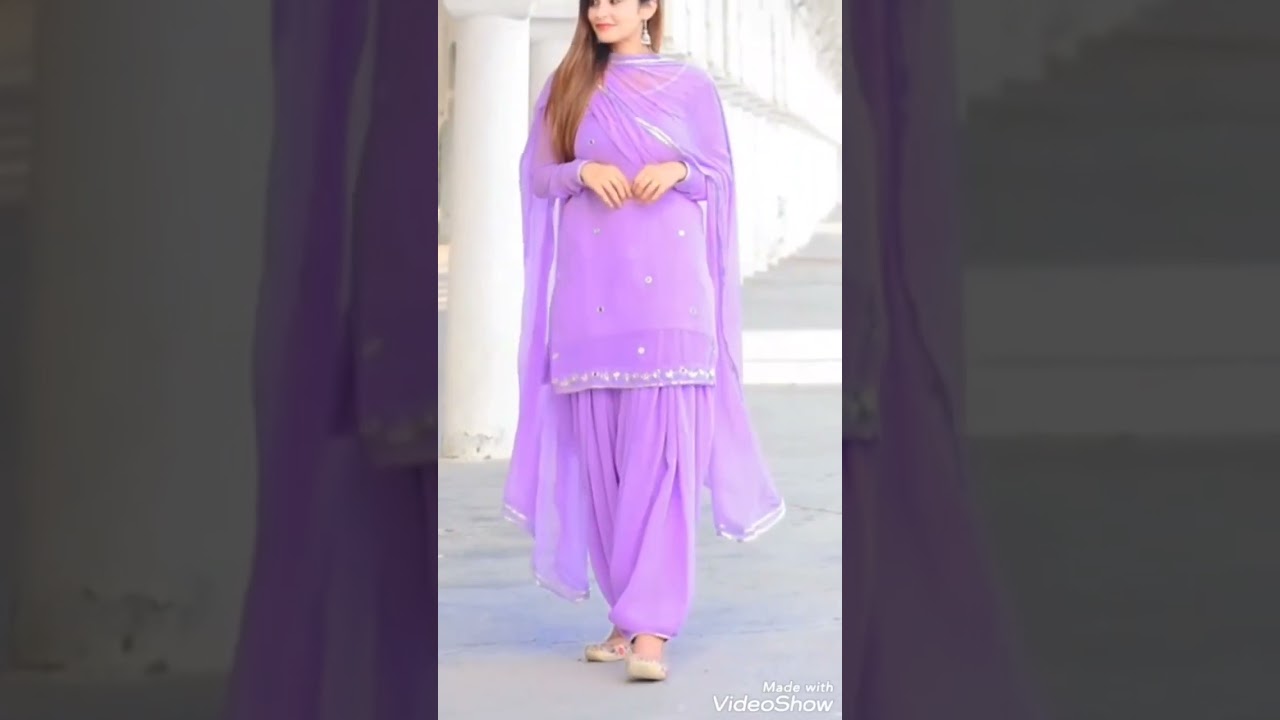 Purple Embroidered Pant Style Suit | Indian designer outfits, Colorful  dresses, Fancy dress design