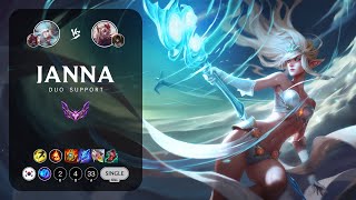 Janna Support vs Rakan - KR Master Patch 13.9