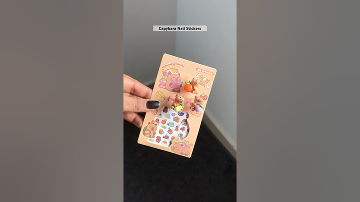 Cutest Nail Stickers With Rings 🌷✨💖#kawaii #capybara #stickers #nailart #nails #naildesign #cute