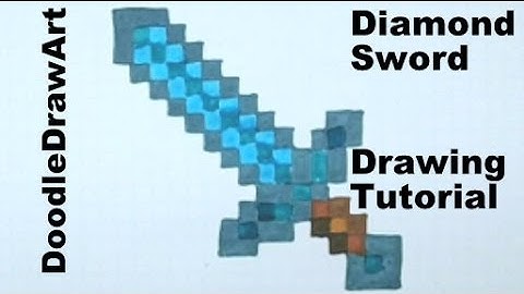 Drawing: How To Draw a Minecraft Diamond Sword
