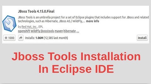 How to install Jboss Tools 4 15 0 Final in Eclipse IDE | Java Inspires