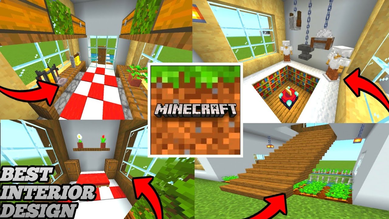 Minecraft PE: How To Make Best Interior Design | Easy Best Interior ...
