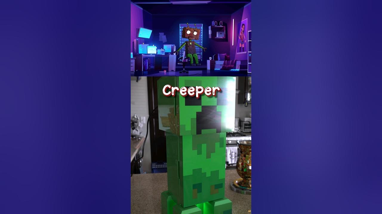 Minecraft Creeper Mini Fridge!! #minecraftcreeperfridge