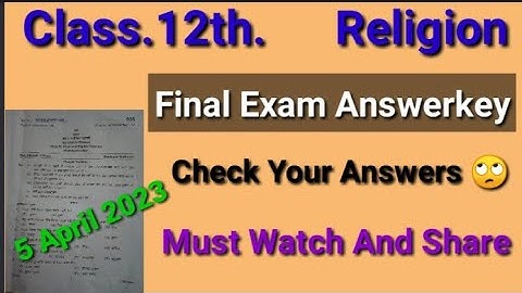 class 12th religion final exam answerkey 5 April 2023 #answerkey religion 12th class final exam pseb