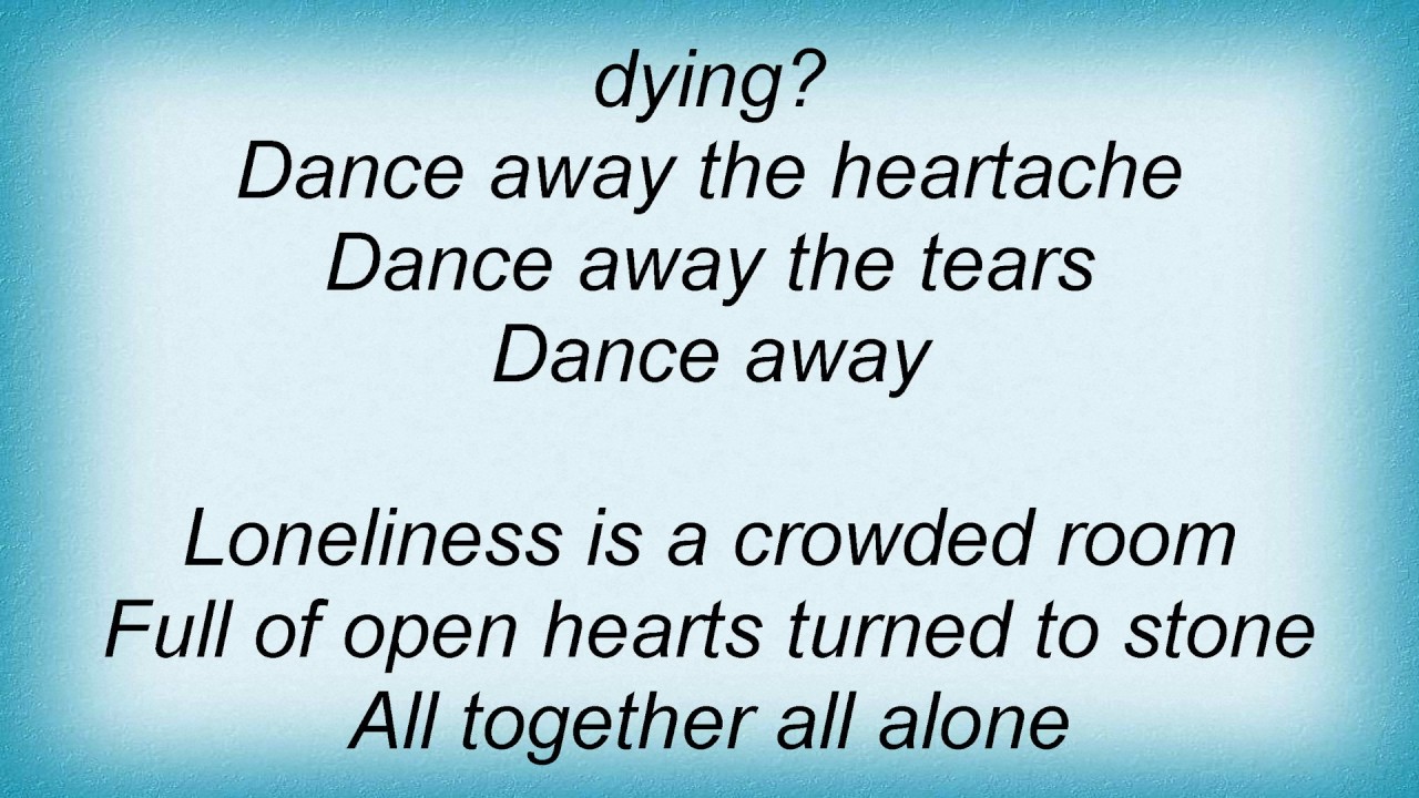 Roxy Music Dance Away Lyrics YouTube