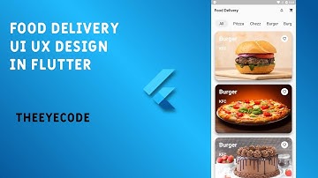 #1 Flutter UI Design  Food Delivery App Home Screen Design Part1  Android Studio VS CODE  TheEyeCode
