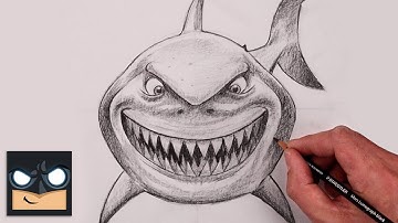 How To Draw BRUCE the SHARK | FINDING NEMO | Sketch Tutorial