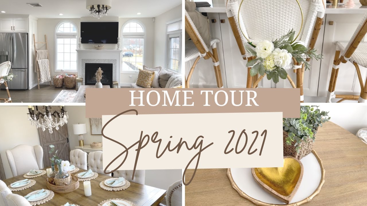 SPRING HOME TOUR 2021 | SPRING DECOR IDEAS | BRIGHT + AIRY DECORATING ...