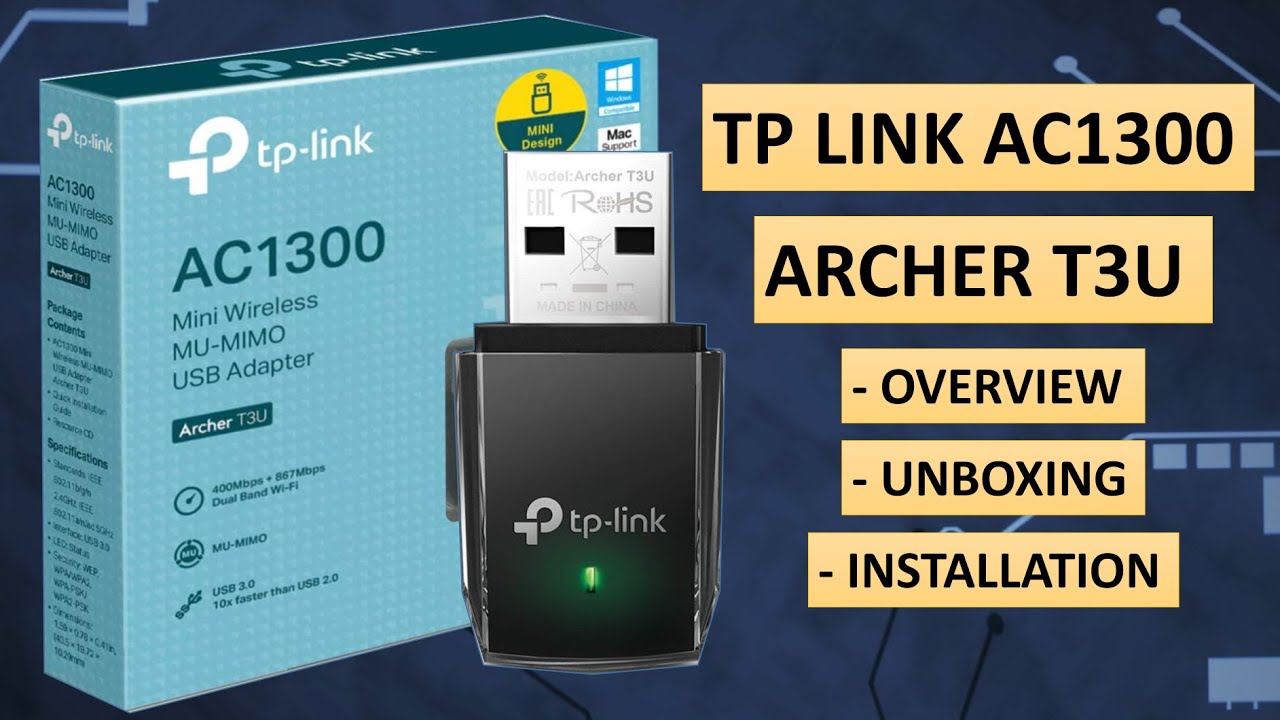 wireless adapter คือ  2022  TP Link AC1300 ARCHER T3U Wireless USB MU-MIMO Adapter 2021 (Filipino Audio / English Sub)