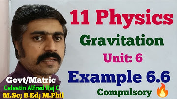 Example 6.6|Gravitation|Unit 6|11 Physics|Tamil|sky physics