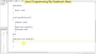 insertfirst in linked list By Hawbash Abas