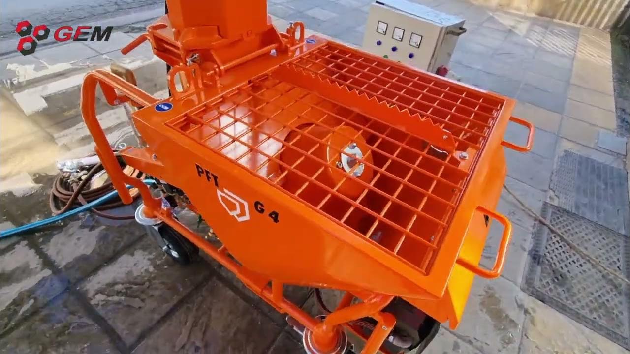 PFT G4 next-generation FU 230V/400V plastering machine - YouTube