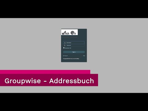 Groupwise - Addressbuch benutzen? So geht's!