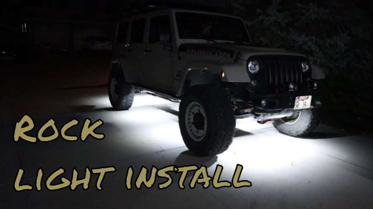 Installing Rock lights and backup lights on the Jeep JK - YouTube