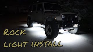 Installing Rock lights and backup lights on the Jeep JK