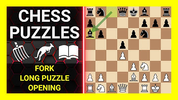 Chess Puzzles to Practice. Themes: Fork, Long puzzle, Opening. Learn Chess