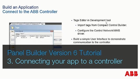 ABB Panel Builder v6 Tutorial Part 3. Connecting your application to AC 800M controller or PLC