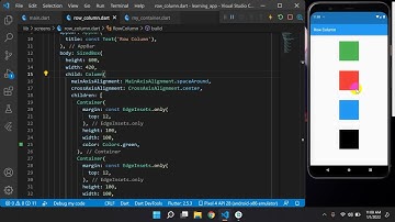 Row Column  and Business Card design by flutter  in Bangla (class 14)