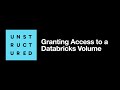 Granting Access to a Databricks Volume