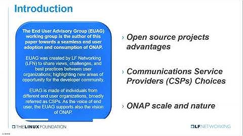 LFN Webinar: CSPs Explore ONAP Consumption Models