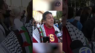 USC father supports daughter at pro-Palestinian demonstration