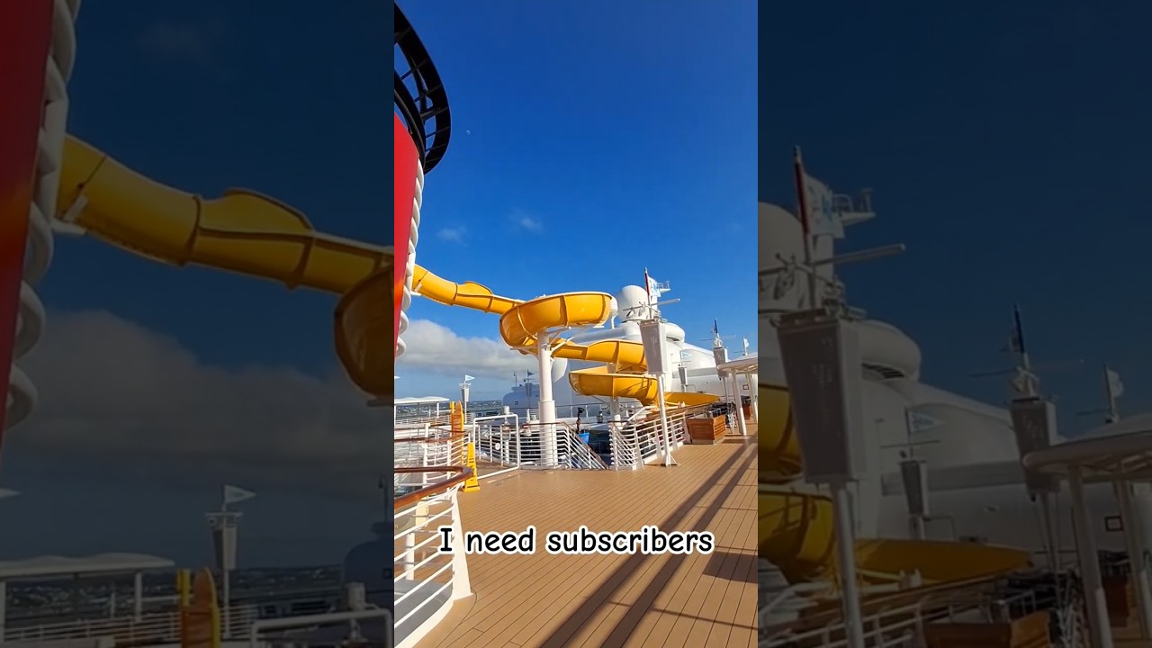 Disney Wonder - Cruise Deck Pools Slides,  Please like and subscribe #robloxs #trends #shorts