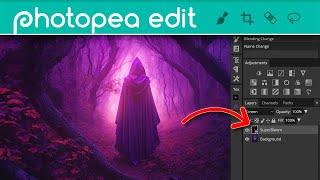 Editing in Photopea [002] - Free Plug-in, Glow Effect screenshot 3