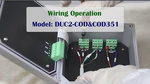 How to connect the COD351 COD sensor to the DUC2-COD controller?