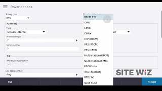 Connecting to WizNET in Trimble Access