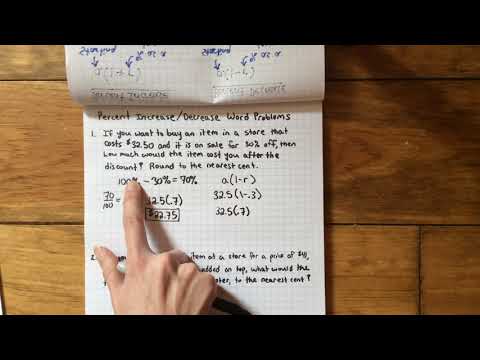 5 Percent Increase or Decrease Word Problems