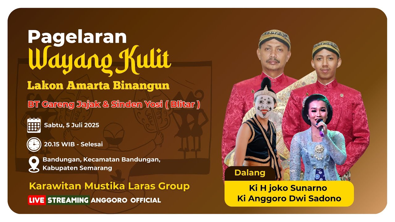 #LIVE 'AMARTA BINANGUN' Ki H.JOKO SUNARNO & GARENG JAJAK,SINDEN YOSI BLITAR / #wayangkulit