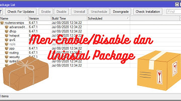 Cara Meng Enable/Disable dan uninstall Package