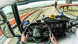 ASMR  POV Truck Driving Scania R500 | Sweden To Danmark 4k New Gopro