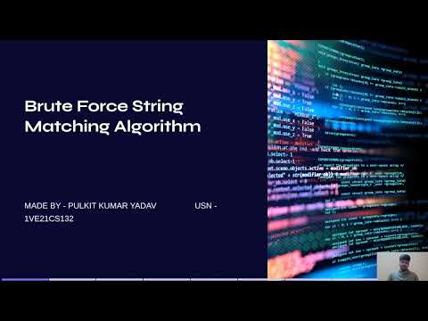 Brute Force String Matching Algorithm, Time complexity||DATA STRUCTURES||DAA