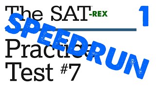 SAT Practice Test 7 - Section 1 READING | Live Walkthrough